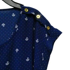 Sweet Wanderer womens medium dress blue‎ umbrella print